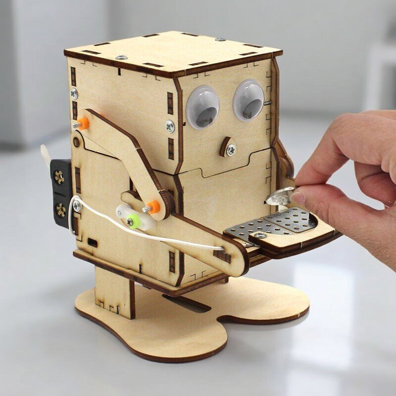Wooden Assemble DIY Robot Eati - مراجعة Science Project وسعره