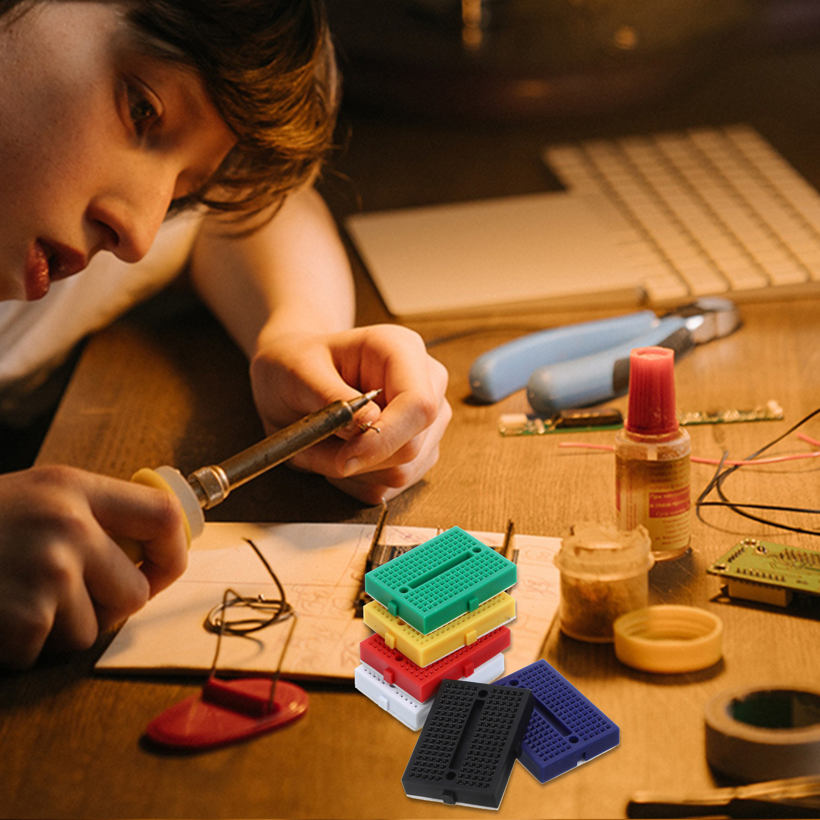 6pcs Mini Breadboard Experimen - مراجعة Science Project وسعره