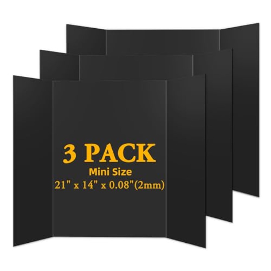 3PCS Small Trifold Poster Boar - مراجعة Science Project وسعره