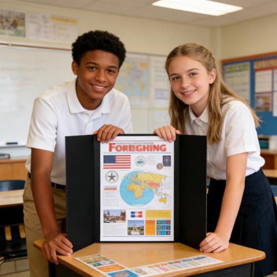 3PCS Small Trifold Poster Boar - مراجعة Science Project وسعره