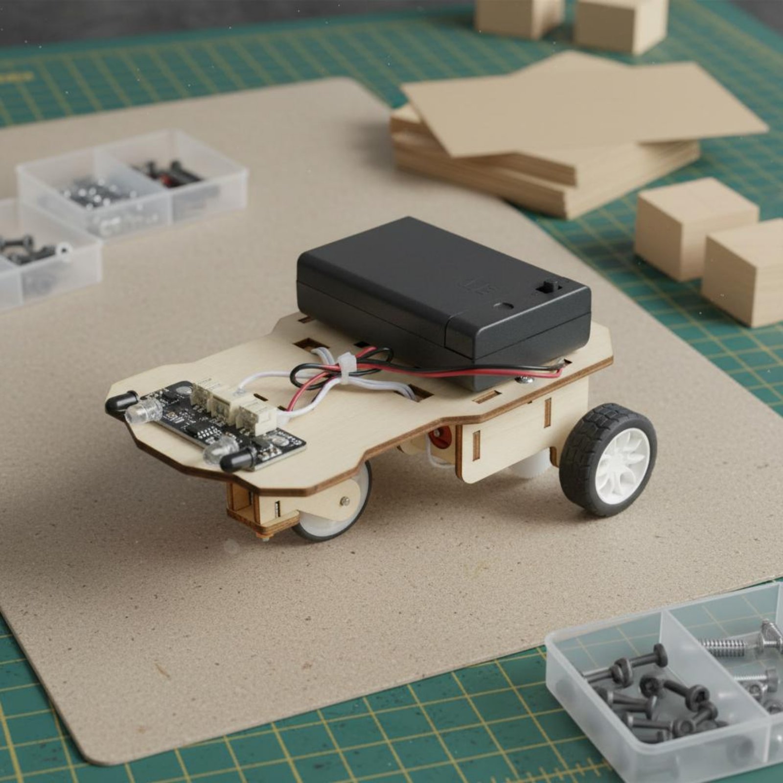 Wooden Intelligent Vehicle Kit - مراجعة Science Robotics وسعره